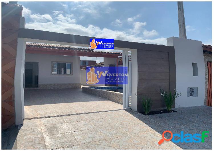 Casa 2dorm.(1suíte) c/piscina R$ 349.900,00 em Mongaguá na