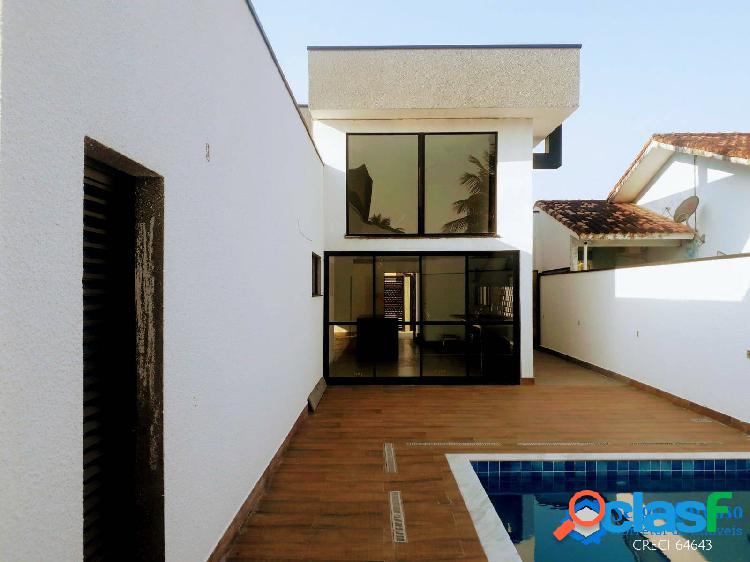 CASA MODERNA-3/4-SUÍTE-PISCINA-EXCENTE ACABAMENTO- 300M