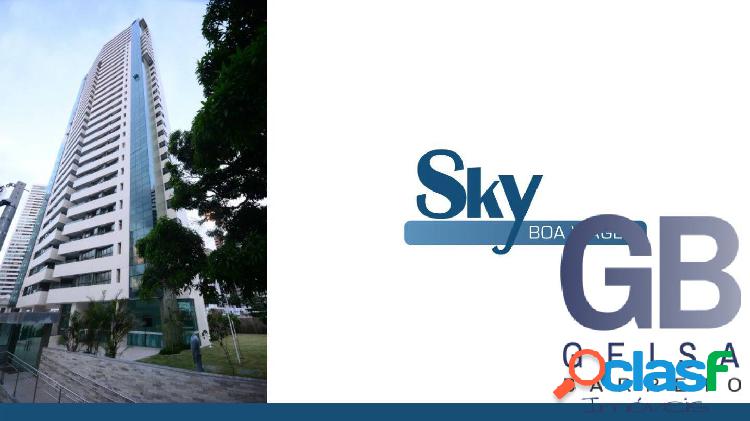 Edf Sky em Boa Viagem 163m² 4q 3s dce varanda proximo aos