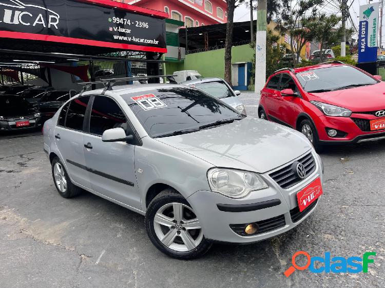 VOLKSWAGEN POLO SEDAN 1.6 MI TOTAL FLEX 8V 4P PRATA 2008 1.6