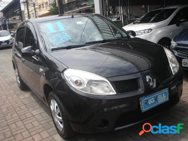 RENAULT SANDERO EXPRESSION HI-FLEX 1.0 16V 5P PRETO 2011 1.0