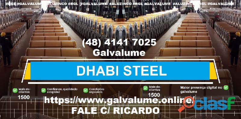 Rolo Galvalume 0,40mm x 1200mm é na Dhabi Steel