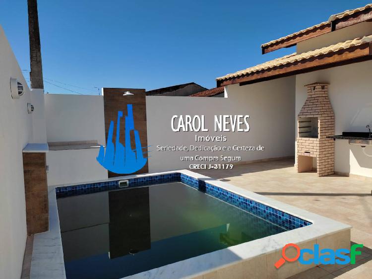 CASA NOVA 2 DORMITÓRIOS SUÍTE PISCINA LADO PRAIA CIBRATEL