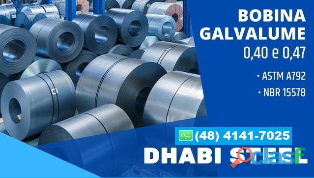 Bobinas Galvalume 0,40mm x 1200mm com Dhabi Steel