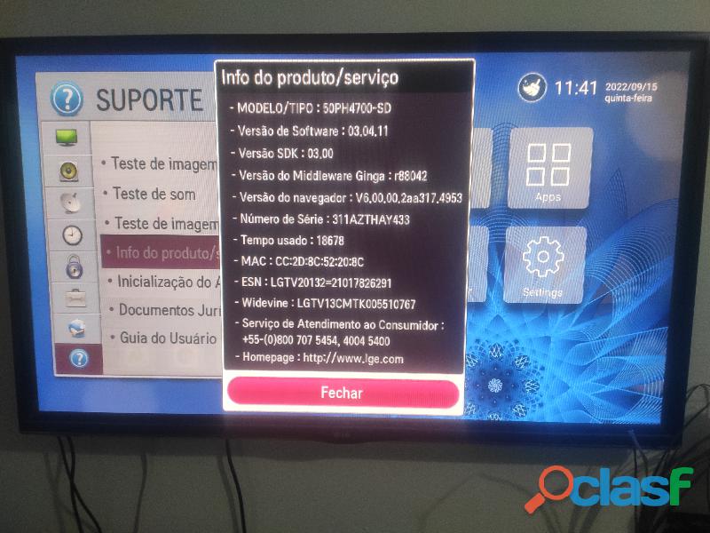 Tv LG 50 Full Hd 3d 50ph4700 Usada (detalhes)