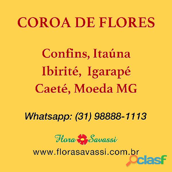 Coroa de flores em Caeté floricultura entrega coroas de