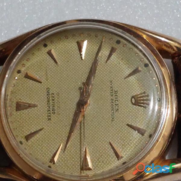 Relógio marca Rolex osyter modelo Bambe 6090 em ouro rose
