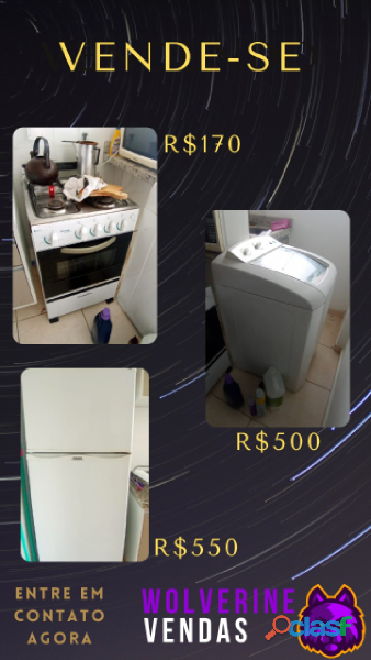 Diversos fogão, geladeira, máquina de lavar 110v