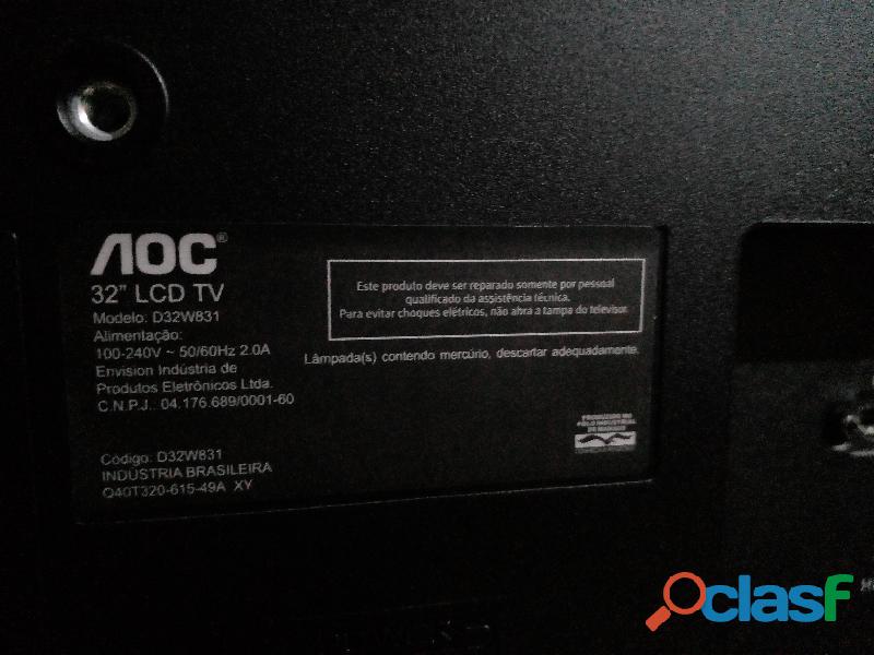 VENDO TELEVISÃO AOC 32 POLEGADAS LCD COM DEFEITO SIMPLES!!!