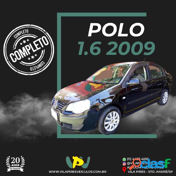 VOLKSWAGEN POLO SEDAN 1.6 MI TOTAL FLEX 8V 4P PRETO 2009 1.6