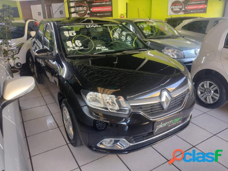 RENAULT LOGAN DYNAMIQUE HI-FLEX 1.6 8V 4P PRETO 2015 1.6