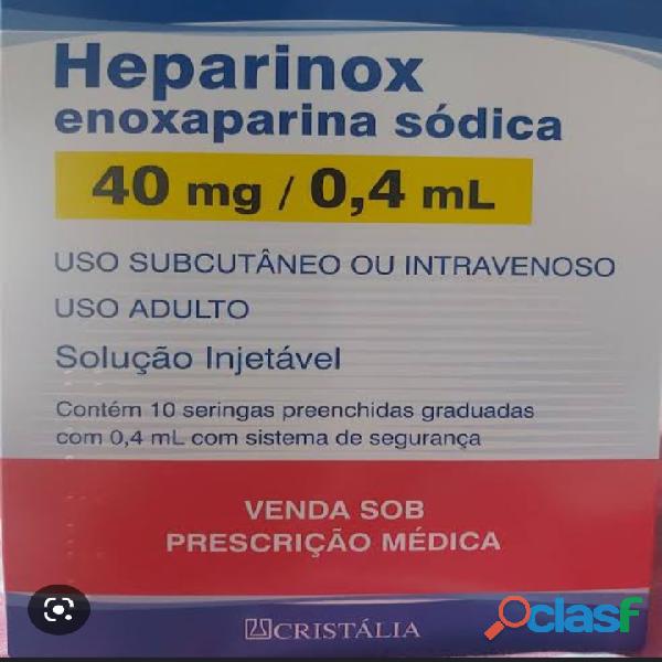 Heparinox 10 seringas (mesmo principio ativo do clexane)