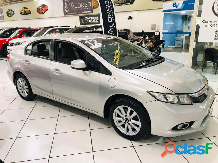 HONDA CIVIC SEDAN LXS 1.81.8 FLEX 16V AUT. 4P PRATA 2012 1.8
