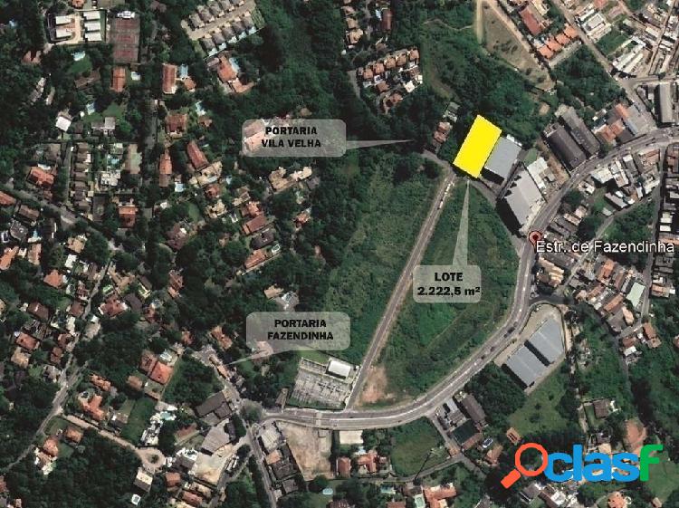 Terreno Portaria do Vila Velha - 2.222 m² p/ construção