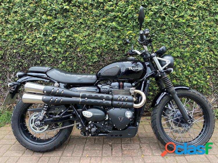 TRIUMPH STREET SCRAMBLER 900CC PRETO 2018 900 GASOLINA