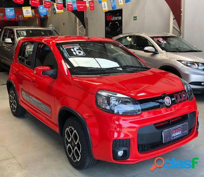 FIAT UNO SPORT. DUAL. 1.4 B.EDIT. FLEX 8V 5P VERMELHO 2016