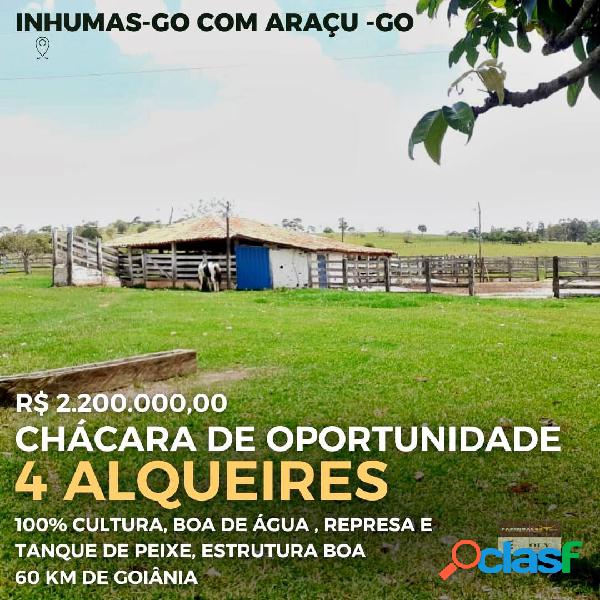 Chácara Região de Inhumas-GO com Araçu-Goiás. 4