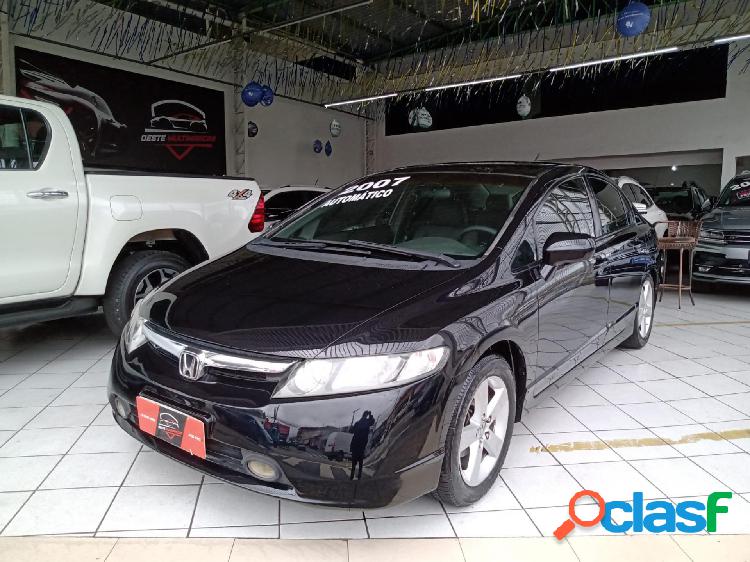 HONDA CIVIC SEDAN LXS 1.81.8 FLEX 16V AUT. 4P PRETO 2007 1.8