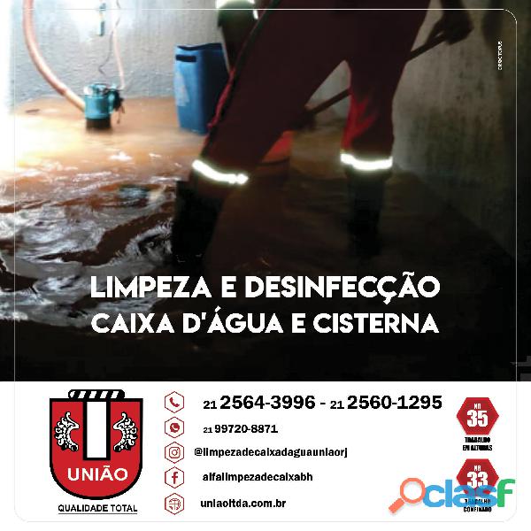 Desinfecção de Cisterna na região Rio Comprido