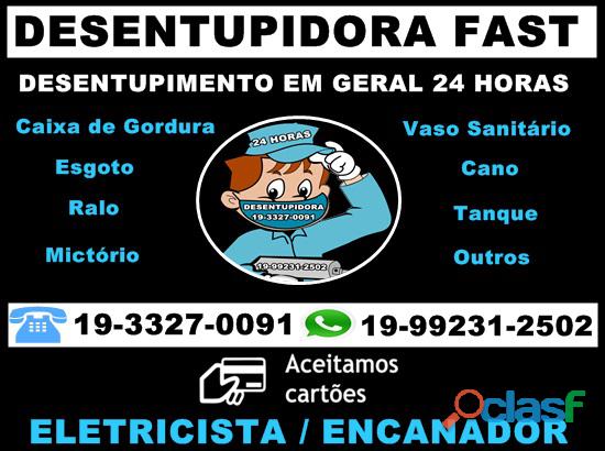 Desentupidora no Vila Rica em Campinas 19 99231 2502