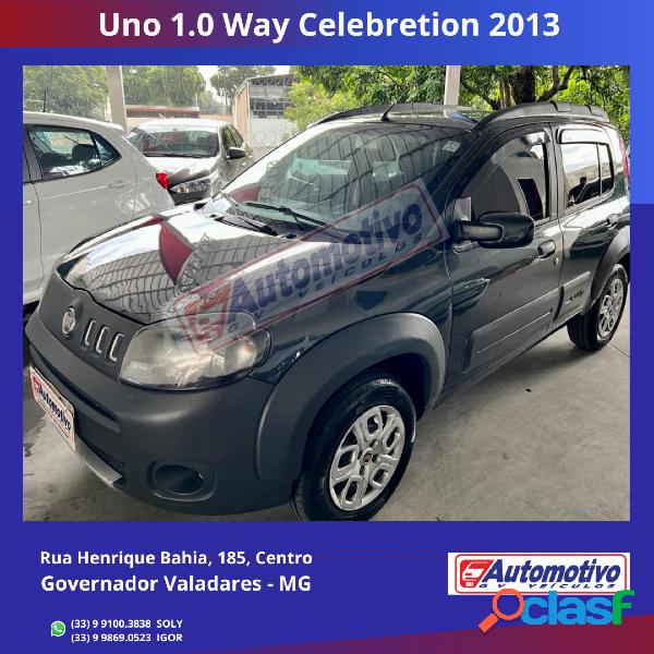 FIAT UNO WAY CELEB. 1.0 EVO FIRE FLEX 8V 5P CINZA 2013 1.0