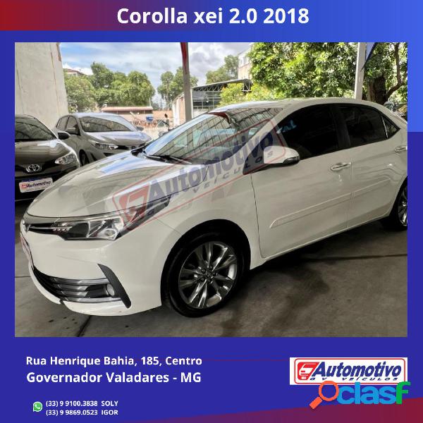 TOYOTA COROLLA XEI 2.0 FLEX 16V AUT. BRANCO 2018 2.0 FLEX