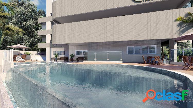 Apartamento na praia com 2 dormitórios, em Mongaguá, R$