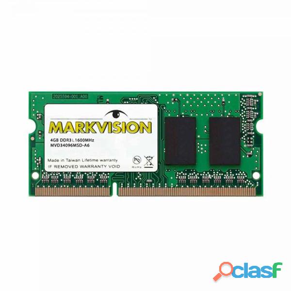 Memória Notebook Markvision 4GB DDR3L 1600MHz 1.35V