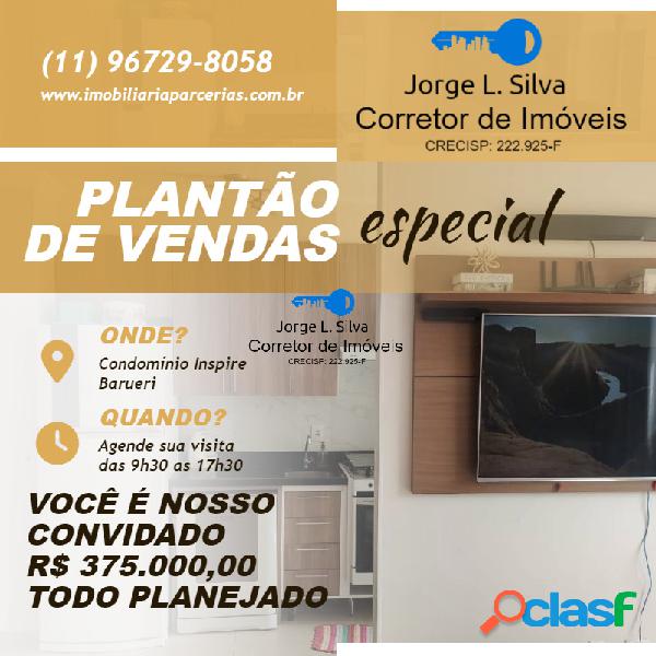 Apartamento com 02 dormitórios, 51m², Inspire, Barueri.