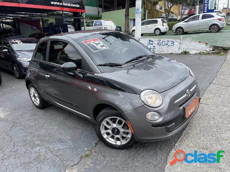 FIAT 500 CULT 1.4 FLEX 8V EVO DUALOGIC CINZA 2012 1.4 FLEX