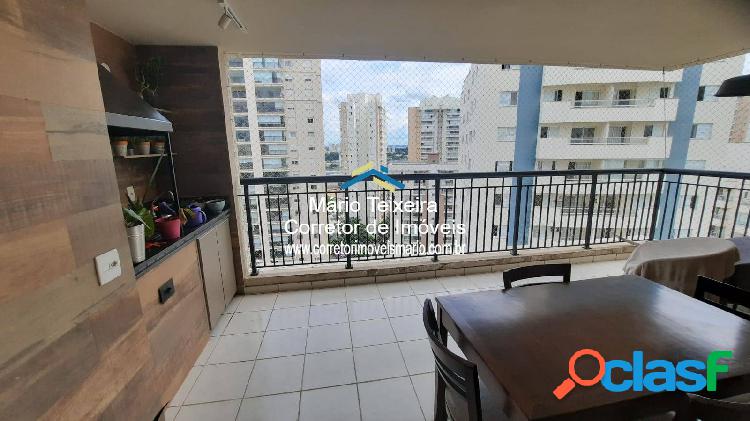 Apto com churrasqueira na sacada/ 143m²/ andar alto