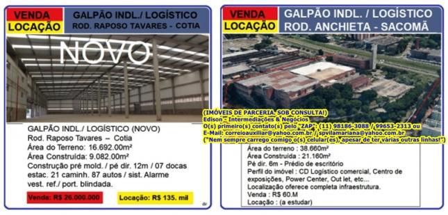 Imagem (05) - GALPÃO: Constr. 9.082 m2. / Terr. 16.692 m2.