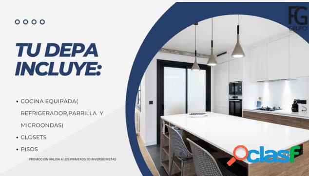 PREVENTA DE DEPTOS. 48.30M2 MODELO LOFT EN DESARROLLO SAGA