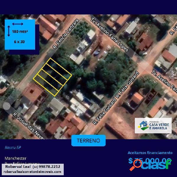 4 lotes com 180m² no Parque Manchester