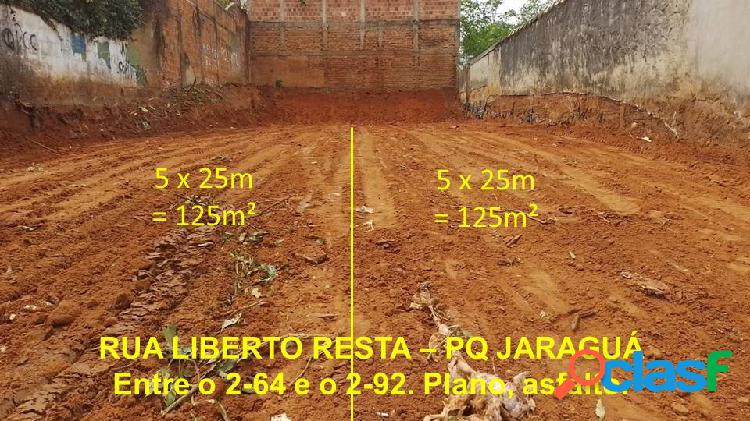 Terreno plano no Parque Jaraguá com 125m²