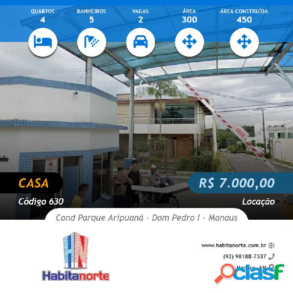 COMDOMÍNIO PARQUE ARIPUANÃ ALUGUEL DE CASA COM 4 SUITES NO
