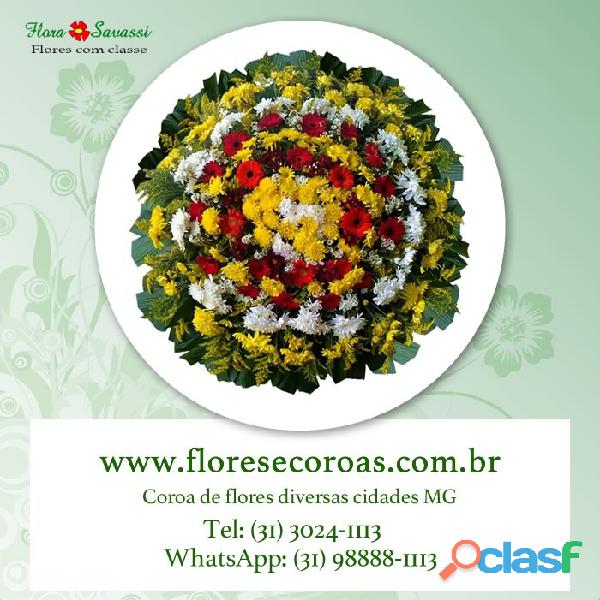 Coroa de flores Pará de Minas floricultura venda coroas de