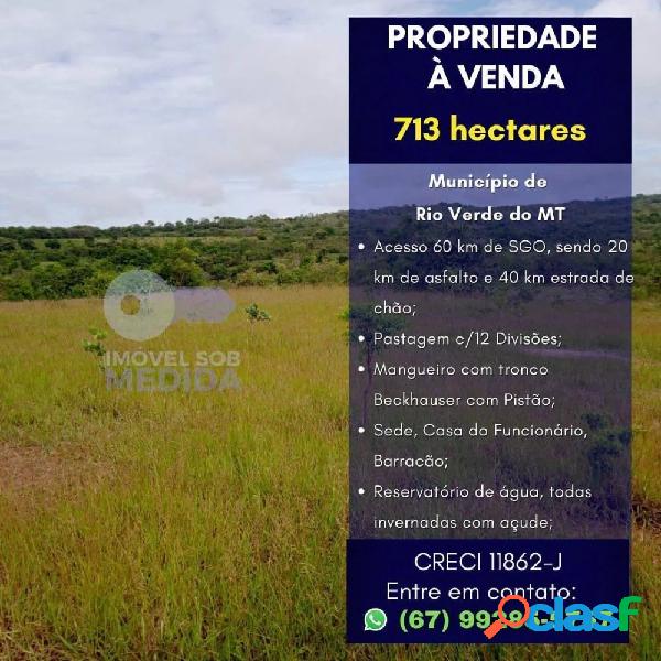 Fazenda 713 ha Rio Verde do MT(MS)