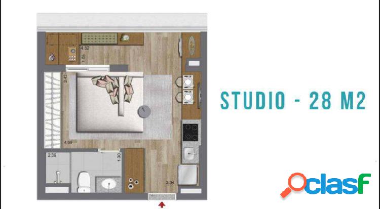 LANÇAMENTO Studios com 28 m² à venda Campo Belo REF.257