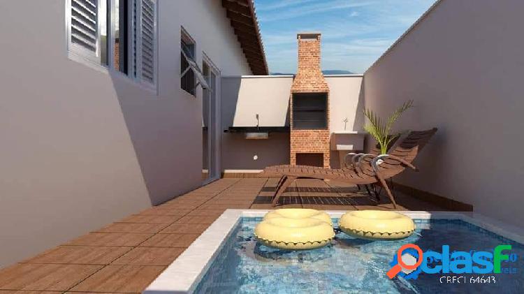 CASA CONDOMÍNIO COM PISCINA PRIVATIVA - 2 QUARTOS - LADO