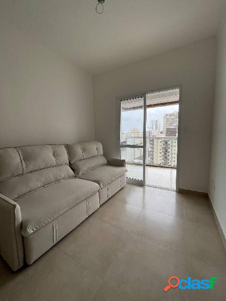 Apartamento na Praia Grande, 2 dormitórios, vista mar R$425