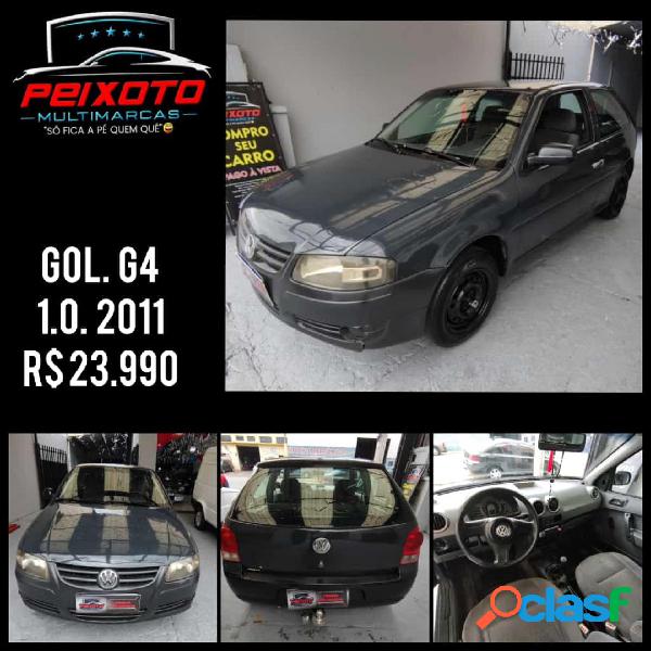 VOLKSWAGEN GOL CITY (TREND) 1.0 MI TOTAL FLEX 8V 2P CINZA