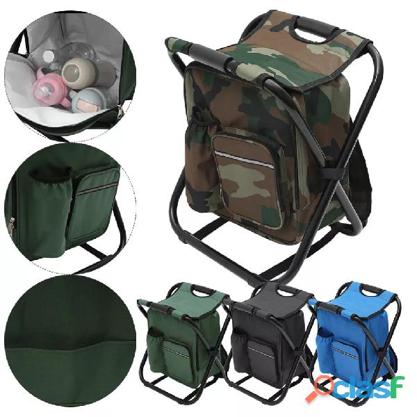 Banco mochila cadeira semi térmica dobrável para camping e