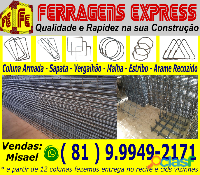 Cinturão e Vigas para Construção Estribos Sob Mediida