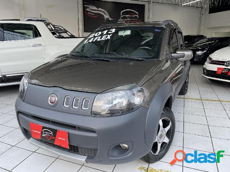 FIAT UNO WAY 1.4 EVO FIRE FLEX 8V 5P CINZA 2013 1.4 FLEX
