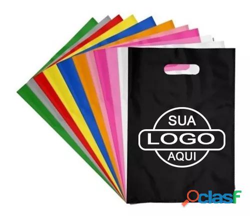 Sacolas Plásticas personalizadas Cores e tamanhos variados