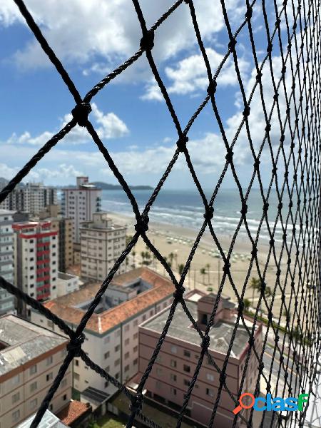 Apartamento em Praia Grande na Tupi com VISTA MAR, sendo 2