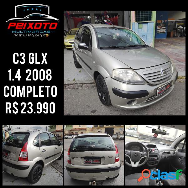 CITROEN C3 GLX 1.4 GLX SONORA 1.4 FLEX 8V 5P PRATA 2008 1.4