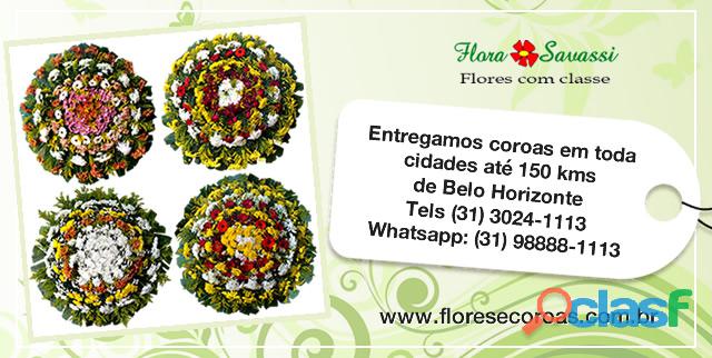 Grupo Zelo Carandaí floricultura entrega Coroa de flores