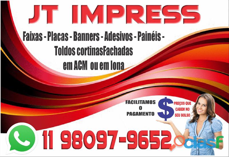 faixas placas banners adesivos